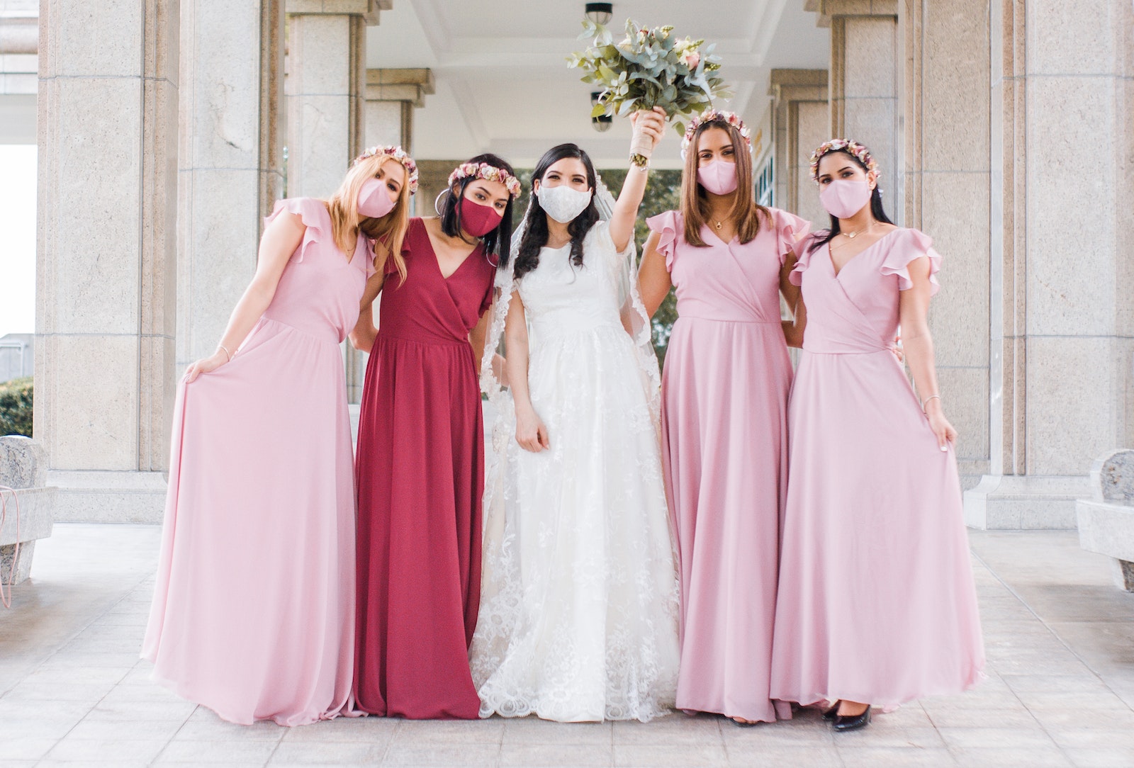 A Bride and Her Bridesmaids