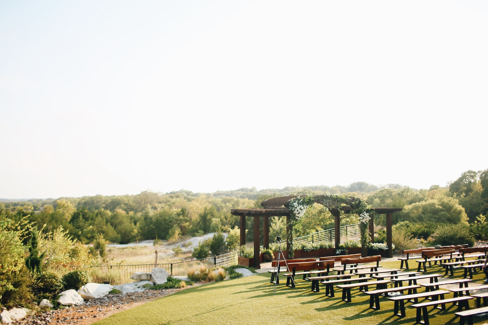 benches on hill